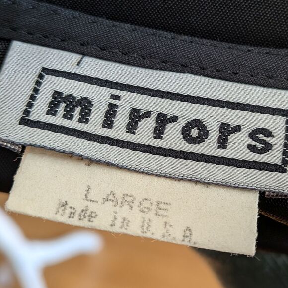 Vintage 90s Mirrors Tapestry Vest Award Ribbons Medals Funky Dark Academia Large - Picture 8 of 10